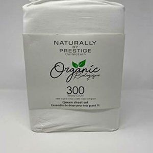 Prestige Home 300 Cotton White Sheet Set - Queen